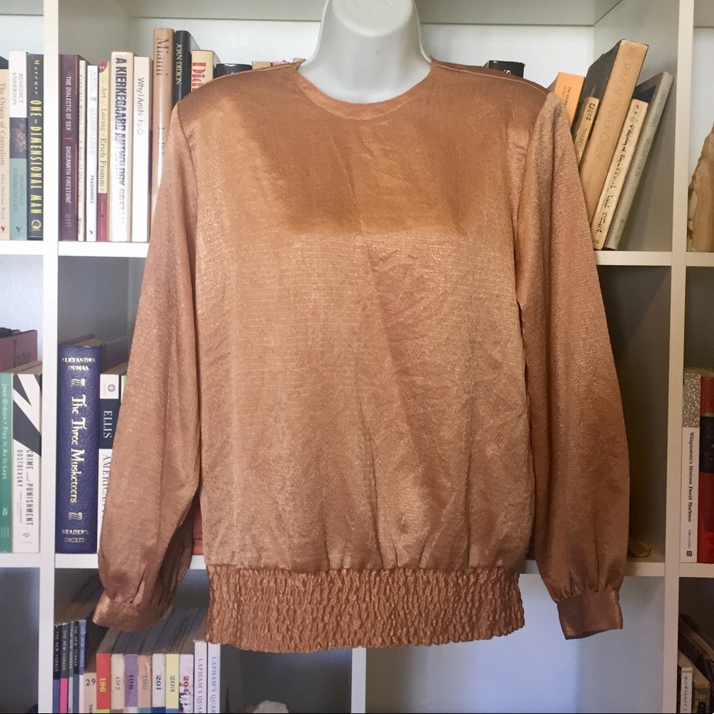 Vintage Oscar de la Renta Gold Blouse